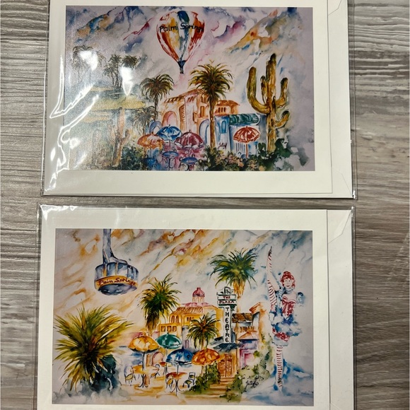 Set of two Jutta Mayrl watercolor print blank cards - Picture 2 of 10
